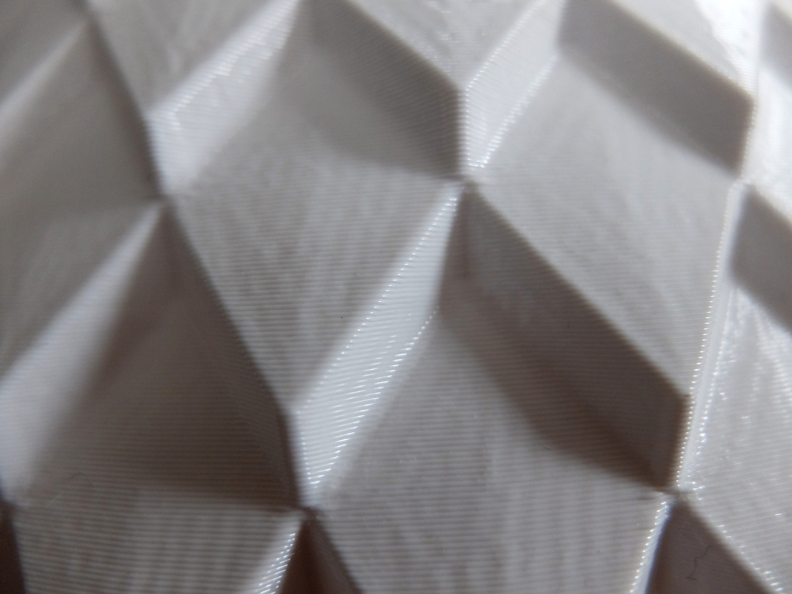 Close-up photo of 3d printed parametric vase design